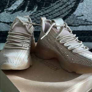 Steve Madden Women's Sparkling Beige Sneakers